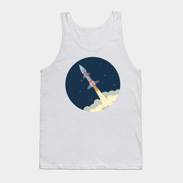 Space rocket launch Tank Top by lakokakr